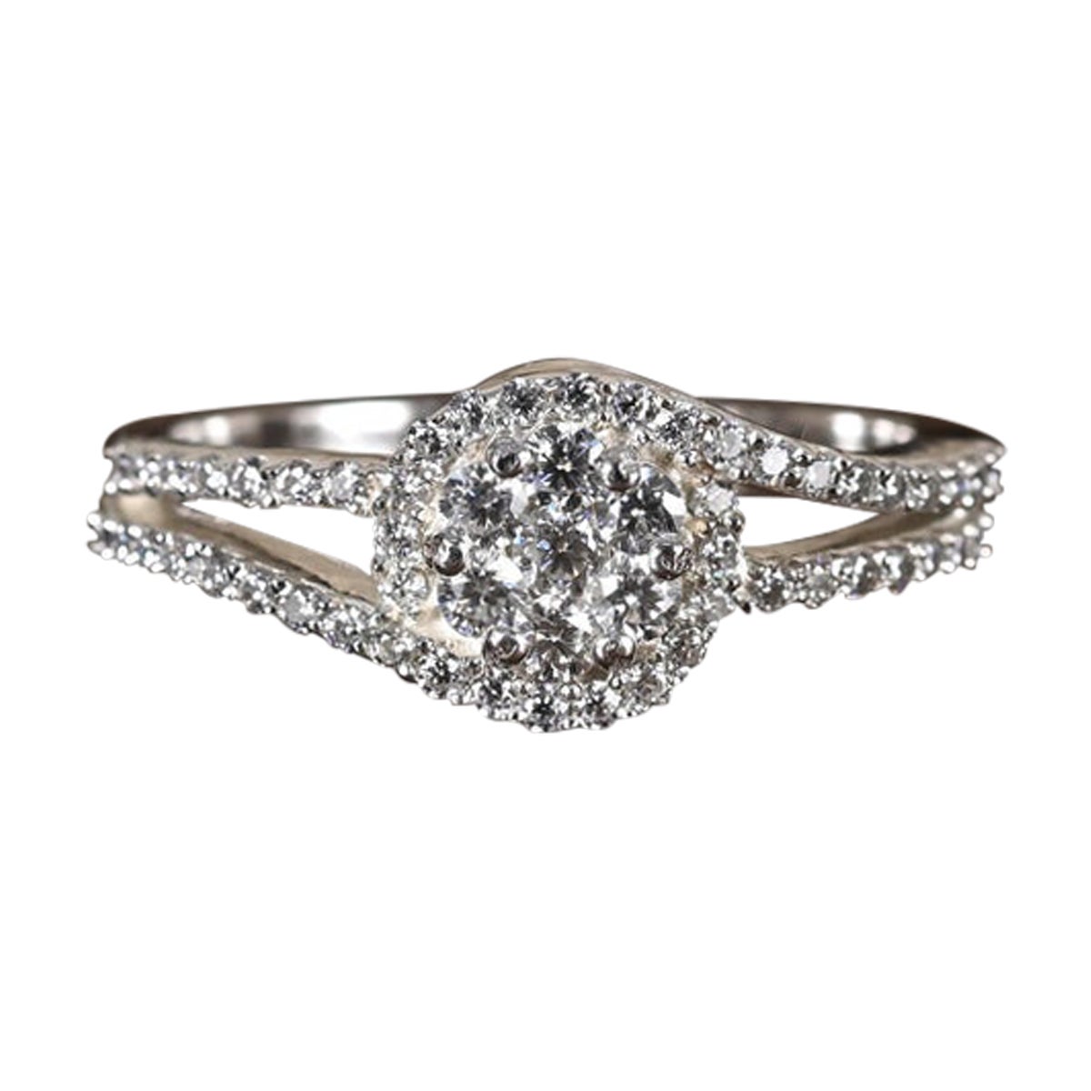 Moissanite Wedding Ring 925 Sterling Silver Unique Style Ring Anniversary Gift.