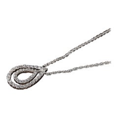 Ciondolo di Moissanite a forma di pera in argento Sterling 925 Collana di Moissanite Eleg.