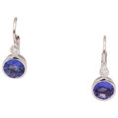 Tanzanit diamond 18 k  earrings