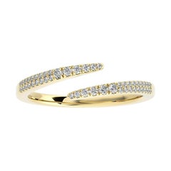 0,15 Karat runder Diamant 18K Gelbgold Zarter Finger Ring Hue Kollektion
