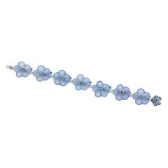 Tiffany & Co. Chalcedony And Blue Sapphire Flower Bracelet