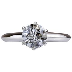 Tiffany & Co. 1.14 carat Diamond Platinum Solitaire Engagement Ring 8