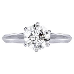 Tiffany & Co. Bague de fiançailles solitaire en diamant de 1,14 carat certifiée GIA