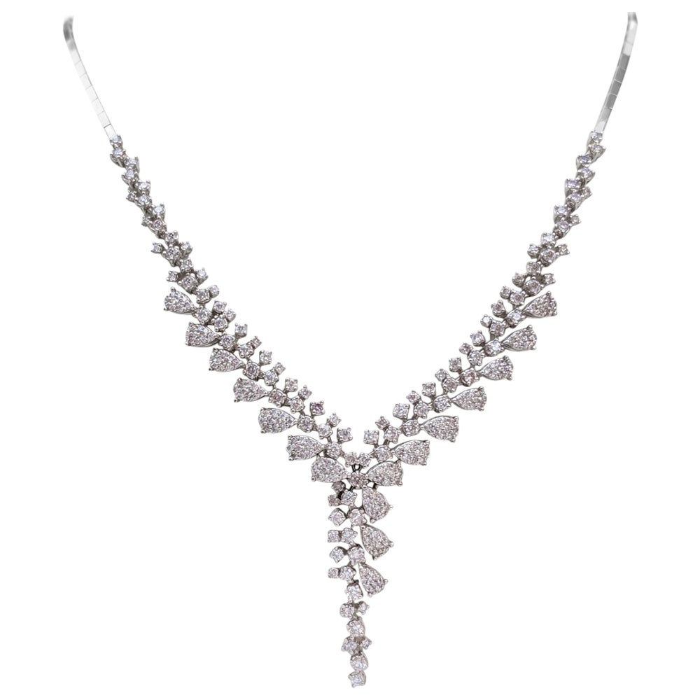 NO RESERVE!  -  3.51 Carat Fancy Pink Diamonds 14K White Gold Necklace
