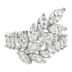 1950er Jahre 5,00 Karat Marquise Diamant Eternity Band in Platin