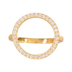 Moissanite Circle 925 Sterling Silver Ring Wedding Band.