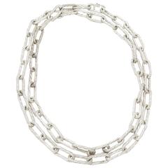 Tiffany & Co. Sterling textured long Link Chain