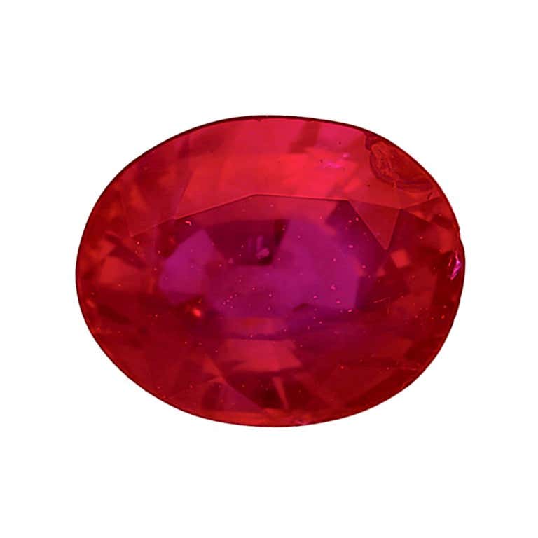 2.09 Carat Vivid Red Pigeon's Blood Burma Ruby Emerald Cut East-West ...