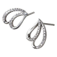 Orecchini di Moissanite Minimilist in argento Sterling 925 Orecchini di Moissanite minuscoli.