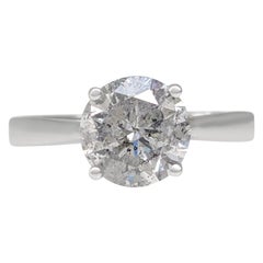 ¡SIN RESERVA!  -  Diamante de color D de 1,61 quilates - Oro blanco de 14 quilates - Anillo