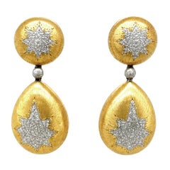 Buccellati 'Macri Classica' Tropfenohrringe aus 18 Karat Gelb- und Weißgold