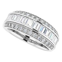 1 CTW Natural Diamond 14K White Gold Anniversary Ring