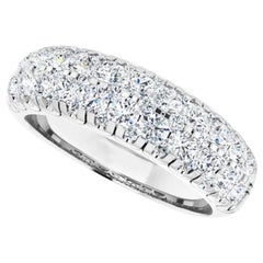 1.5 CTW Diamantes Anillo de Boda de Oro Blanco de 14K