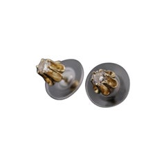 14k Buttercup 1/2ct Diamond stud earrings. 14k Yellow Gold Buttercup victorian