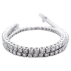 1.85 Carat Natural Round Diamonds VVS -VS 14K Gold Bracelet