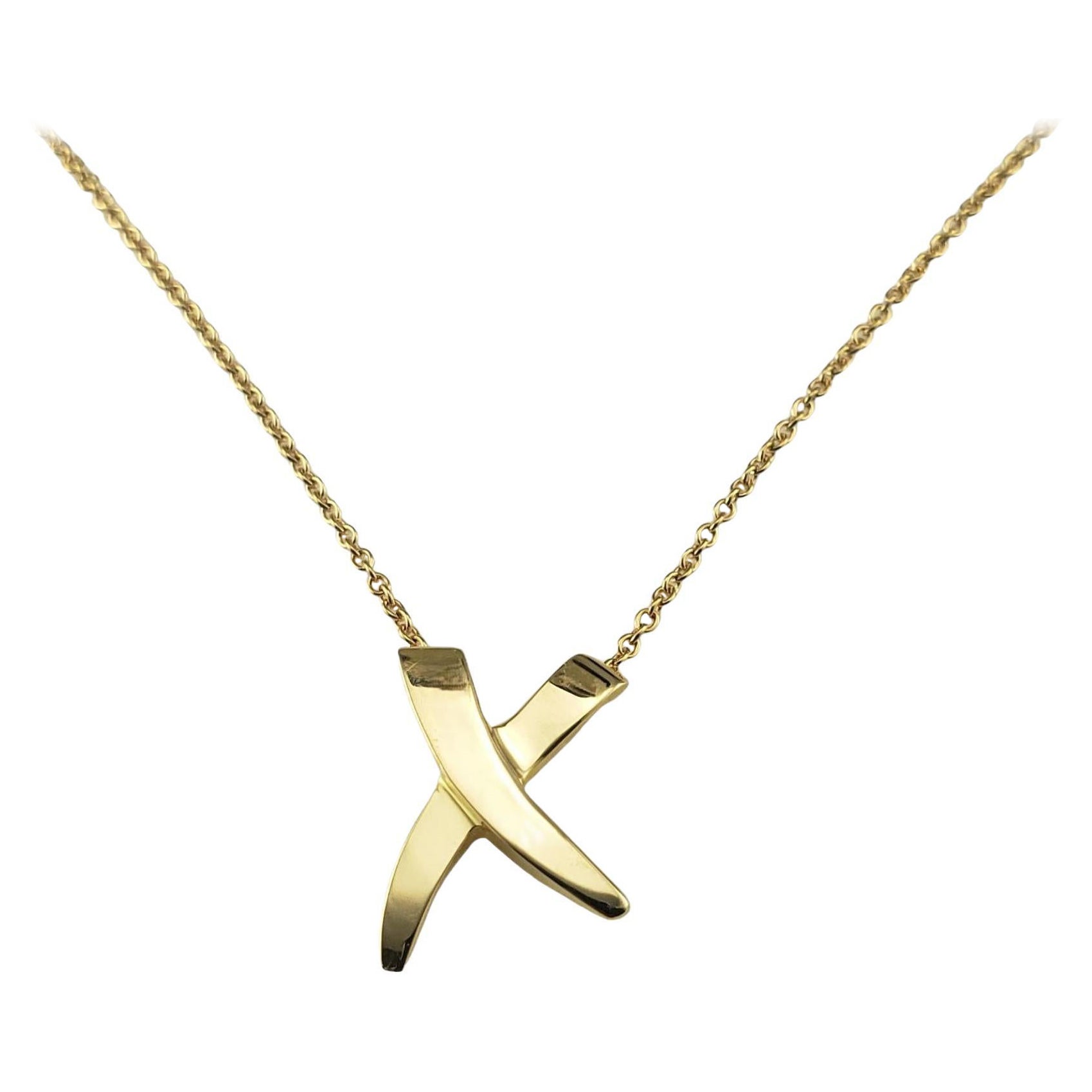 Tiffany & Co. Collar "X" de graffiti Paloma Picasso de oro amarillo de 18 quilates #17223