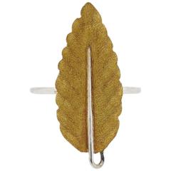 Buccellati Foglie Gold Long Leaf Ring