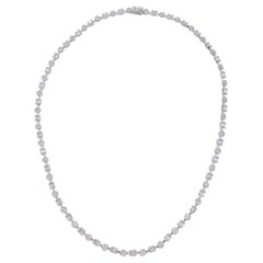 NWT $19, 669 Important 18KT Gorgeous Glittering Fancy Diamond Tennis Necklace