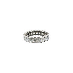 Anillo de Platino Eternidad Radiante 6,52 ct