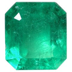 Esmeralda colombiana verde amarillenta de corte grueso de 4,21 quilates - Piedra de nacimiento genuina de mayo