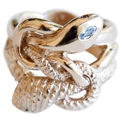 Sapphire Marquis Emerald Ruby Snake Ring Victorian Style Bronze J Dauphin