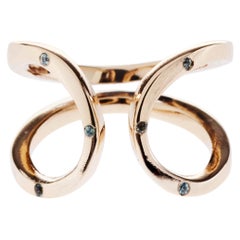 Green Sapphire Love Ring Open Adjustable Bronze Infinity J Dauphin