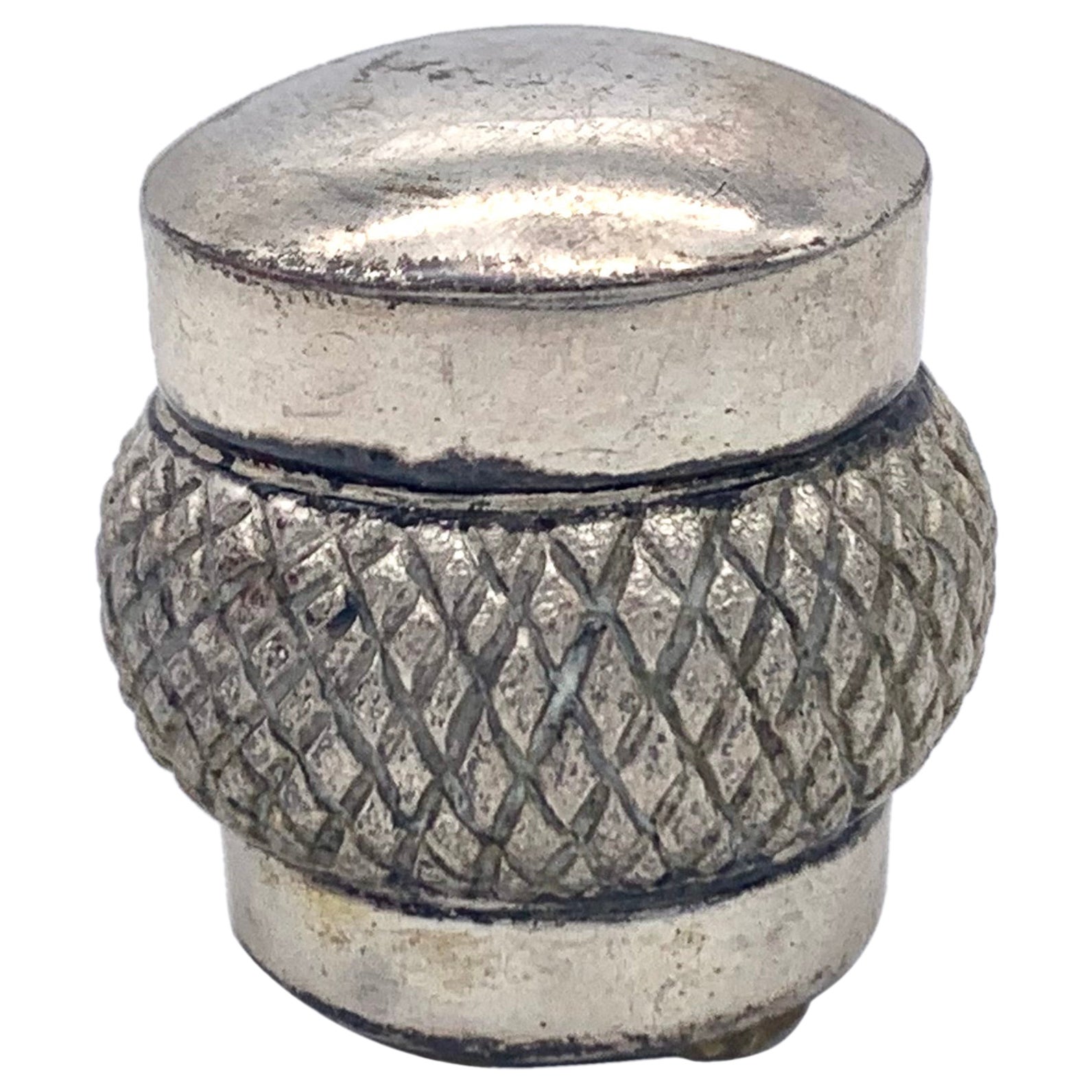 Antiguo bastón de caballero Belle Époque Pomo superior de bastón Plata