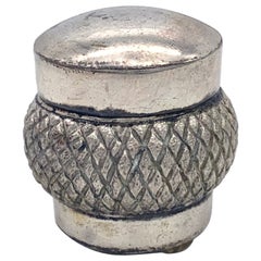 Antique Belle Époque Gentleman's Walking Cane Walking Stick Top Knob Silver