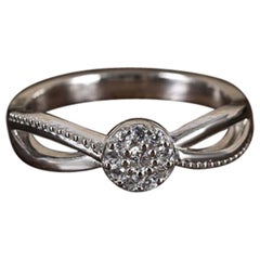 Anillo de moissanita de diseño infinito Plata de ley 925 Regalos para ella Compromiso .