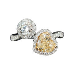 1,68 ct Anillo de Diamantes Amarillo Natural Moi Et Toi