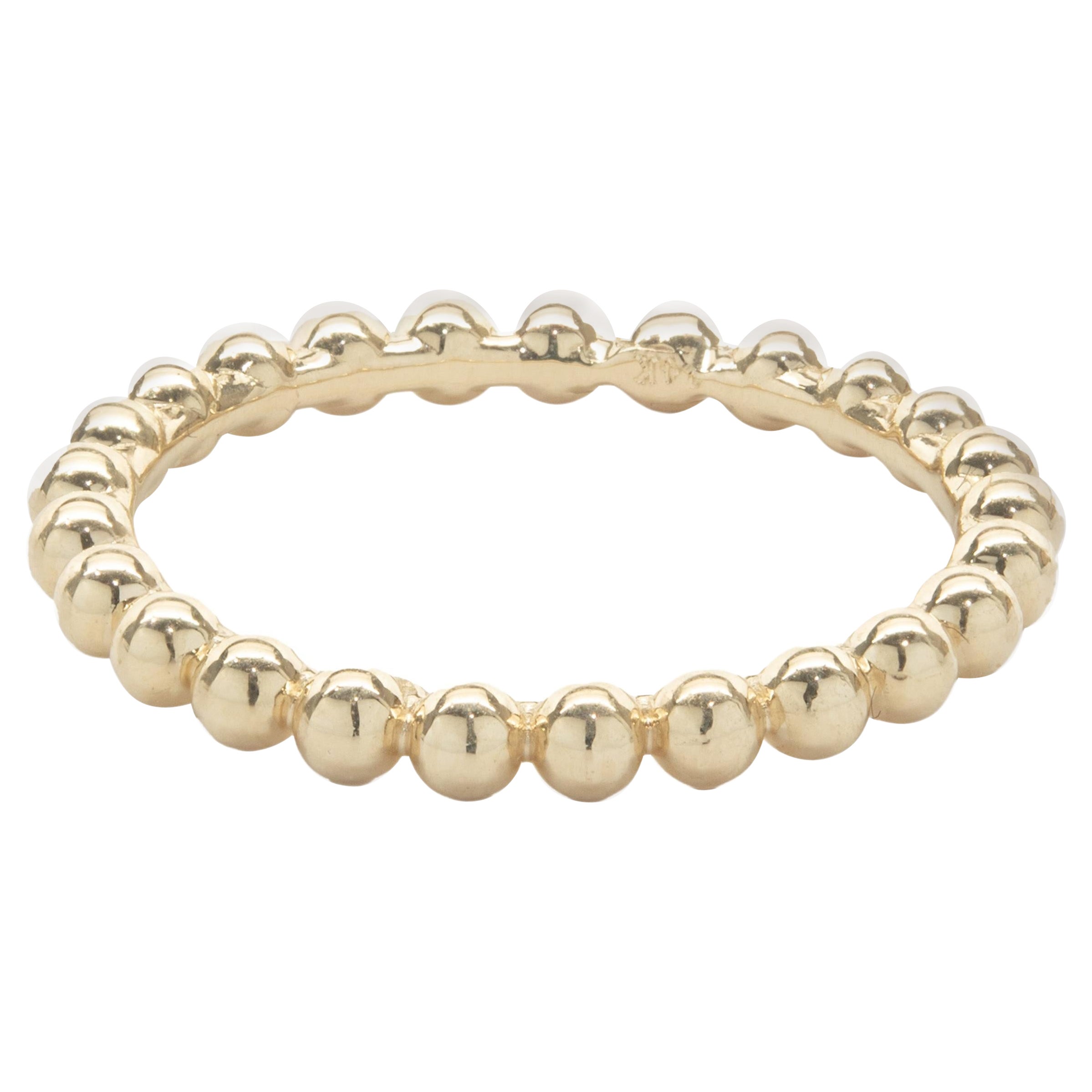 18 Karat Yellow Gold Beaded Band