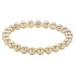 18 Karat Yellow Gold Beaded Band