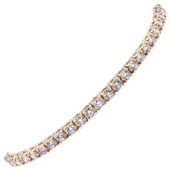 14 Karat Gelbgold Diamant-Tennisarmband