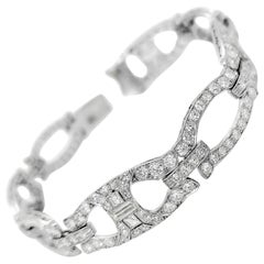 5,88 quilates de diamantes redondos naturales VVS - VS D-E Pulsera de oro de 18k