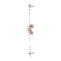 18K Weißgold Fancy Pink Diamond Schmetterlingsarmband mit Diamanten