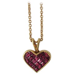 Ambar Quadrillion Ruby Gold Heart Pendant