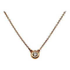 Tiffany Elsa Peretti Diamanten by the Yard Anhänger & Kette 18 Karat Roségold