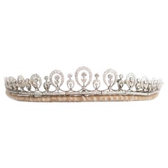 Antique Edwardian Old Cut Diamond Tiara