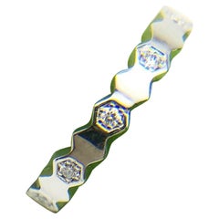 Anillo de diamantes diseño nido de abeja anillo con diamantes estilo eternidad oro 14KT