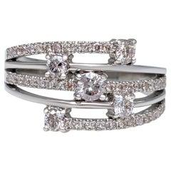 NO RESERVE!  -  0.80 Carat Pink Diamonds - 14K White Gold - Ring