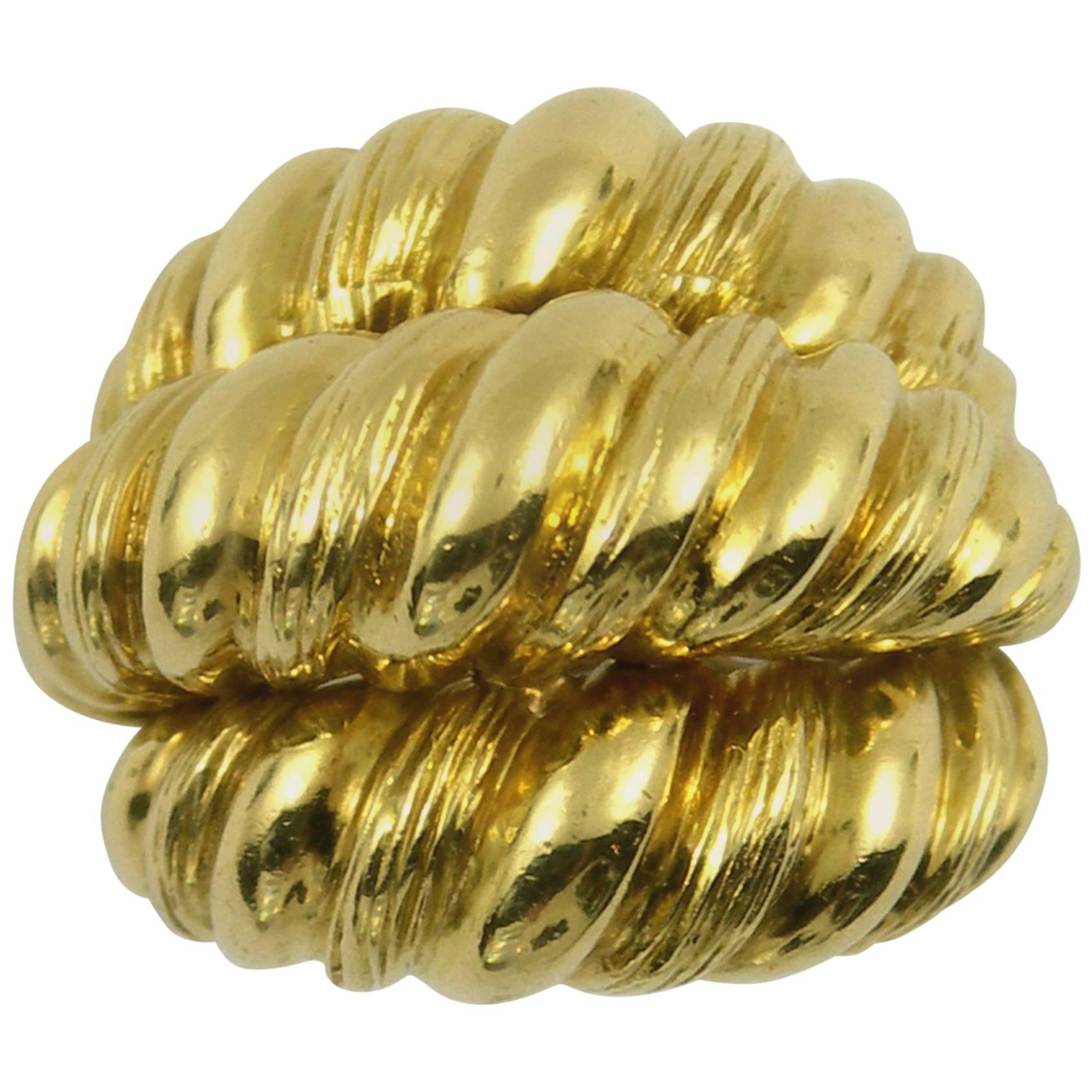 Hammerman Brothers Gold Rope Design Ring