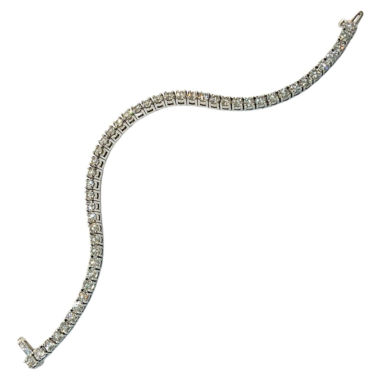 Diamond Tennis Bracelet  VS1 8.20 Carat White Gold