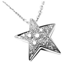 Chanel Comete Diamond Star Gold Pendant Necklace