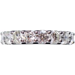 4.04 Carat Diamonds Gold Platinum Eternity Band Ring 11