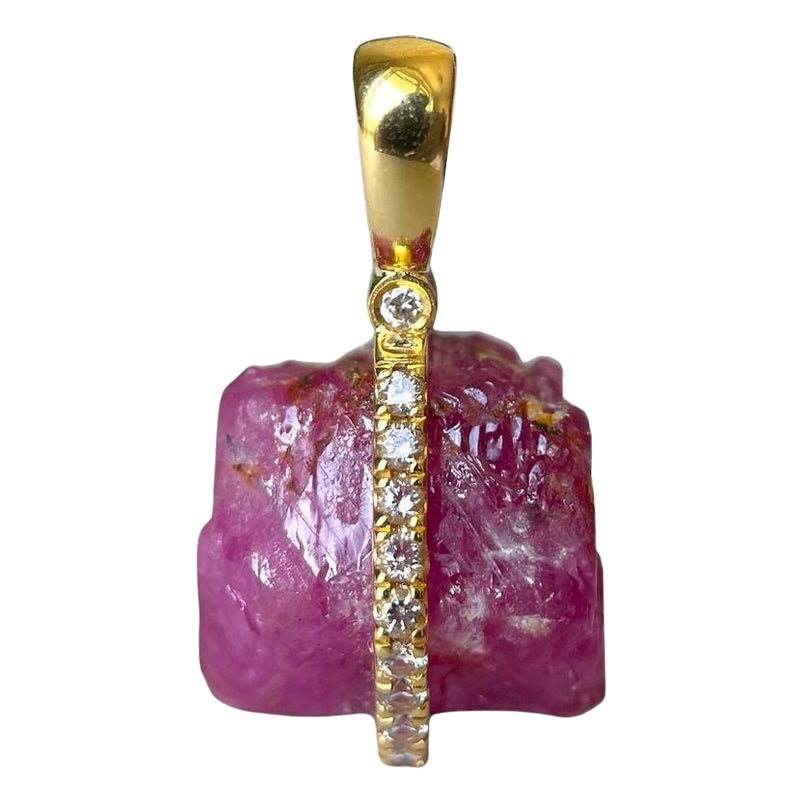 Colgante de rubí de Birmania y diamantes de 22,83 quilates sin calor