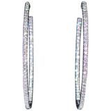 3.11 Carat Diamond Gold Hoop Earrings