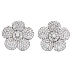 Deslumbrantes pendientes de oro blanco de 18 quilates con diamantes de 6,15 quilates con certificado IGI