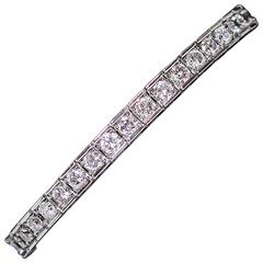 White Gold Round Cut Diamond Tennis Bracelet 7.02 Carat 3
