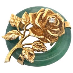Tiffany & Co. Jadeblumen-Brosche