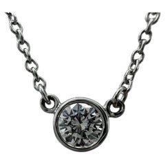 Tiffany & Co. Elsa Peretti 0.25ct Diamond By The Yard Platinum Pendant Necklace